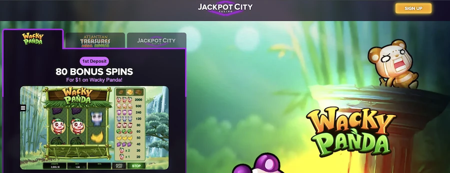 jackpot city 80 free spins for $1