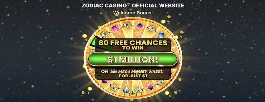 zodiac 80 free spins for $1